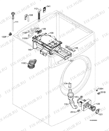 Взрыв-схема стиральной машины Nordland WD10146EL - Схема узла Hydraulic System 272